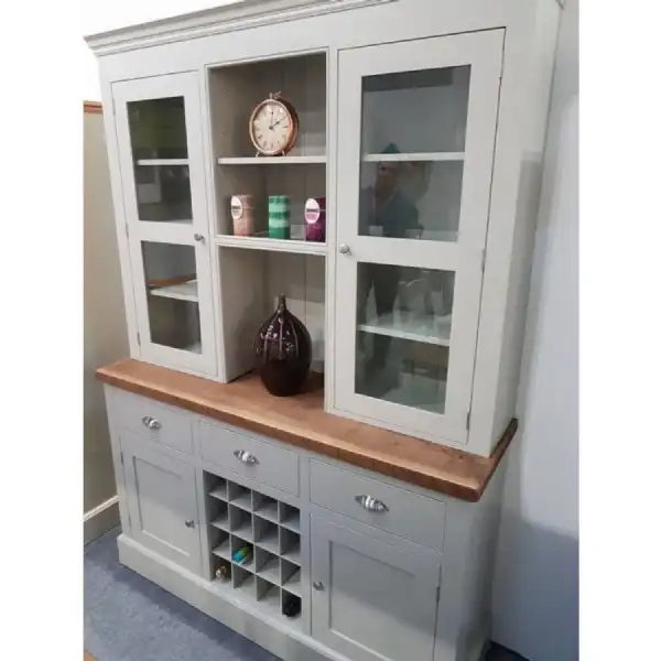 Painted Pine Glazed Dresser 5ft, Bespoke