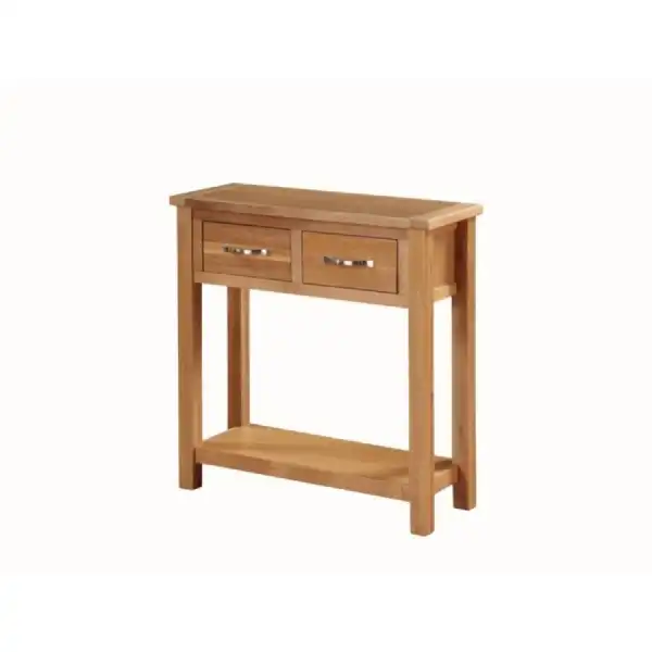 Hereford Solid Oak 2 Drawer Console Table