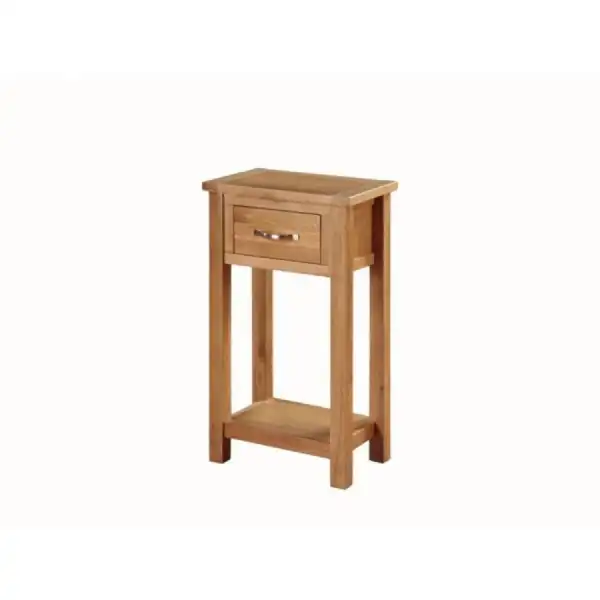Hereford Solid Oak 1 Drawer Medium Telephone Table