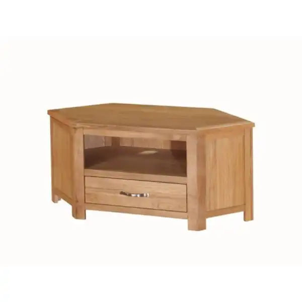 Hereford Solid Oak Corner TV Unit