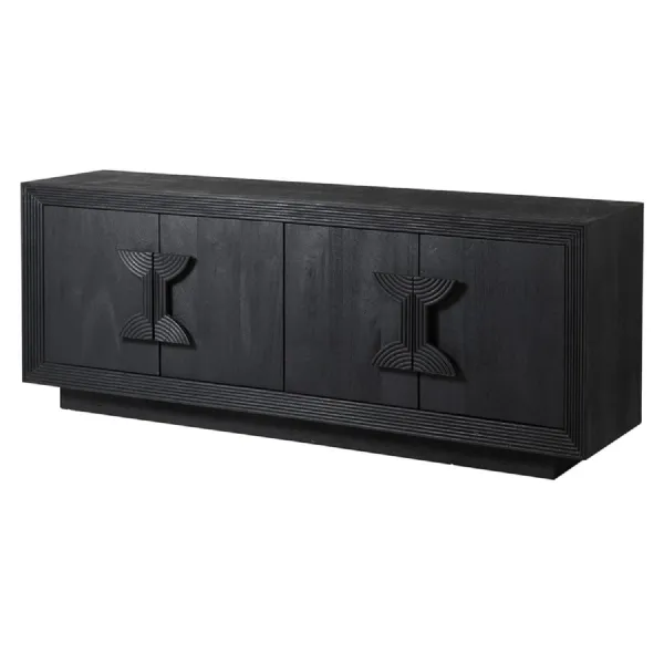 Black 4 Door Sideboard
