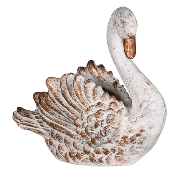 Distressed Swan Vase