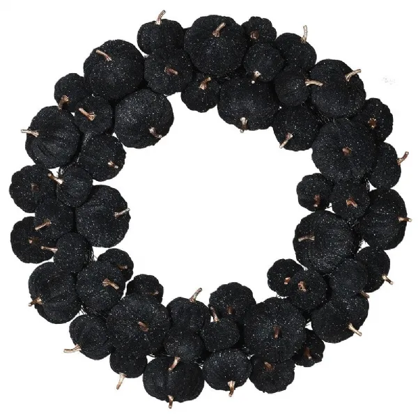 Black Pumpkin Wreath