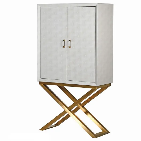 Maxim Ivory Faux Shagreen Drinks Cabinet