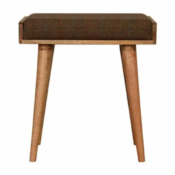 Multi Tweed Tray Style Footstool