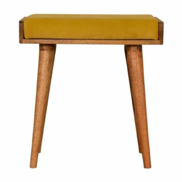 Square Mustard Footstool