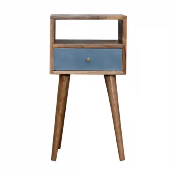 Mini Blue Hand Painted Bedside