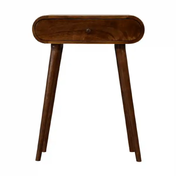 Mini Rounded Mini Chestnut Console Table