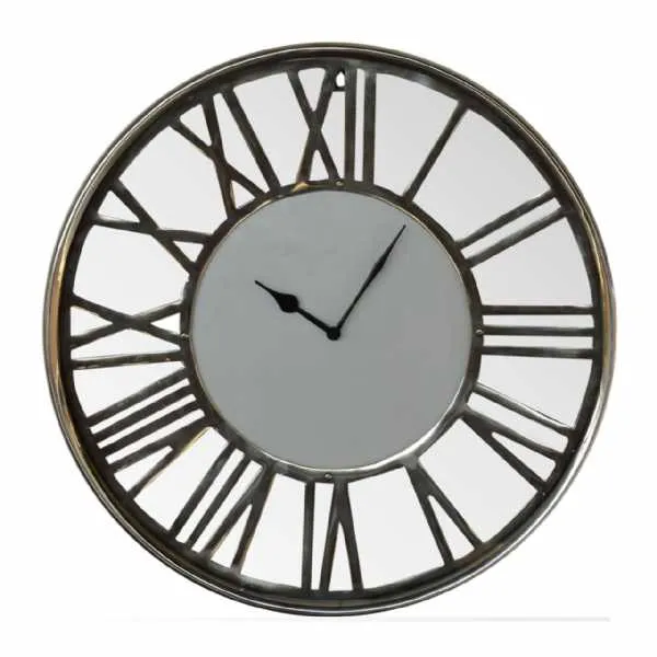 White And Chrome Wall Clock