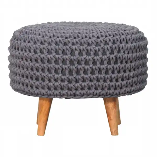Keeva Grey Oblong Footstool