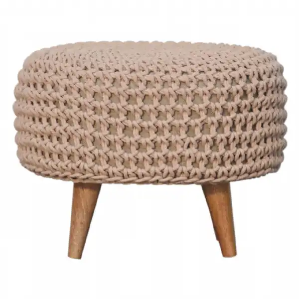Keeva Beige Oblong Footstool