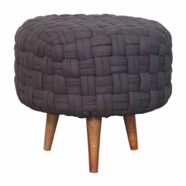 Grey Tube Footstool