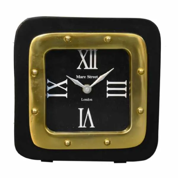 Black And Gold Small Table Clock