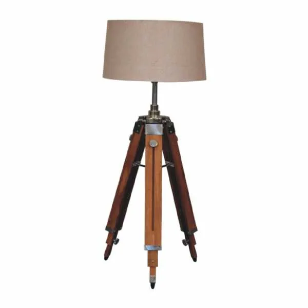 Wooden Tripod Floor Lamp