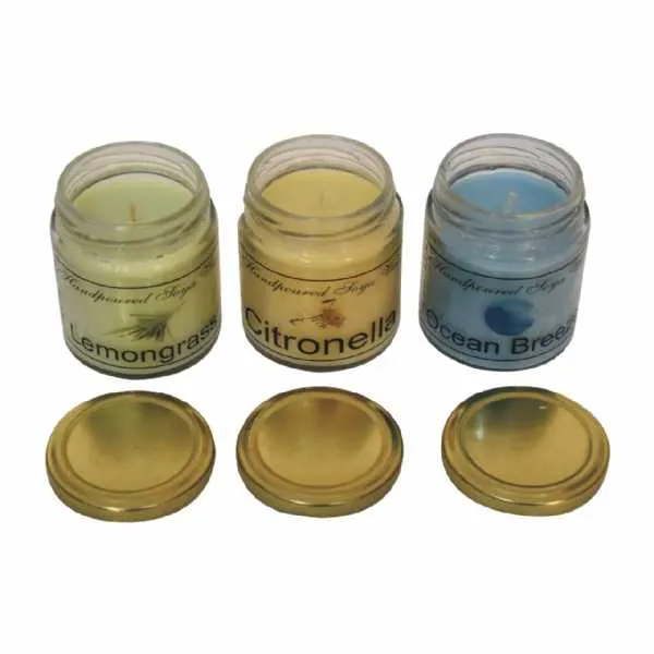 Candle Gift Set Of 3 (lemongrass, Citronella And Summer Tides)