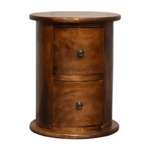 Mini Chestnut 2 Drawer Drum Chest