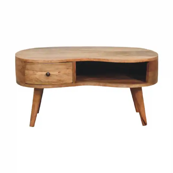 Oak ish Wave Coffee Table