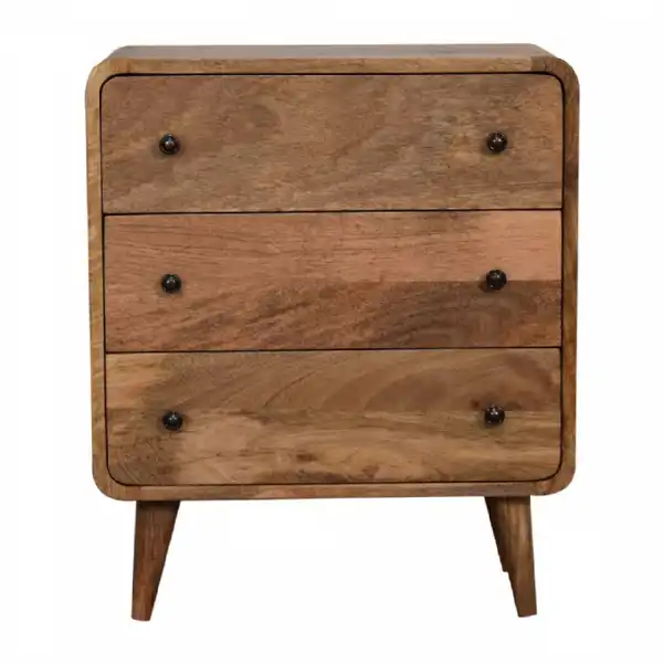 Mini Curved Oak ish Chest