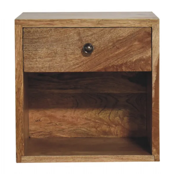 In3455 Wall Mounted Mini Classic Oakish Bedside