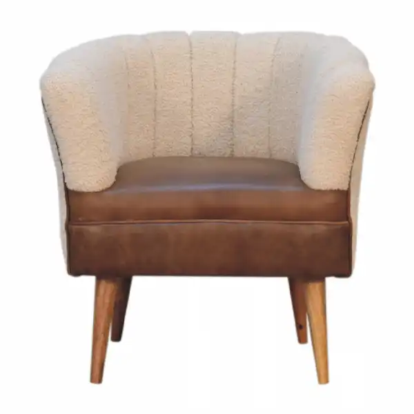Boucle Cream Buffalo Armchair