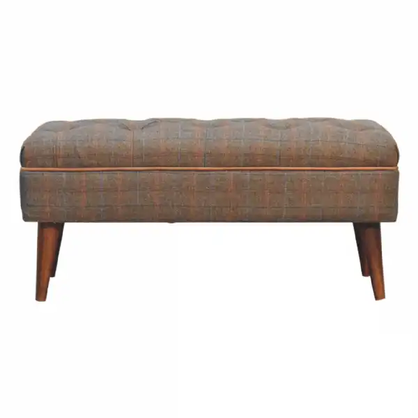 In3558 Multi tweed Bench With Bufallo Piping
