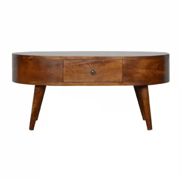 Chestnut Rounded Coffee Table