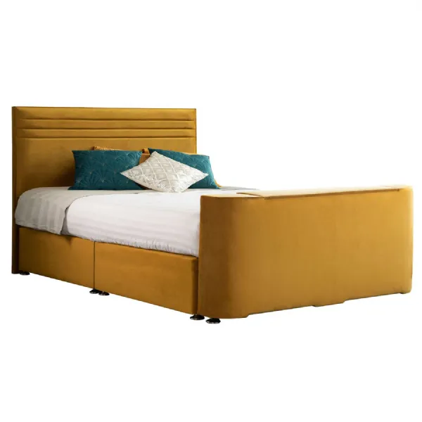 Mustard Chic Super King Size TV Bed
