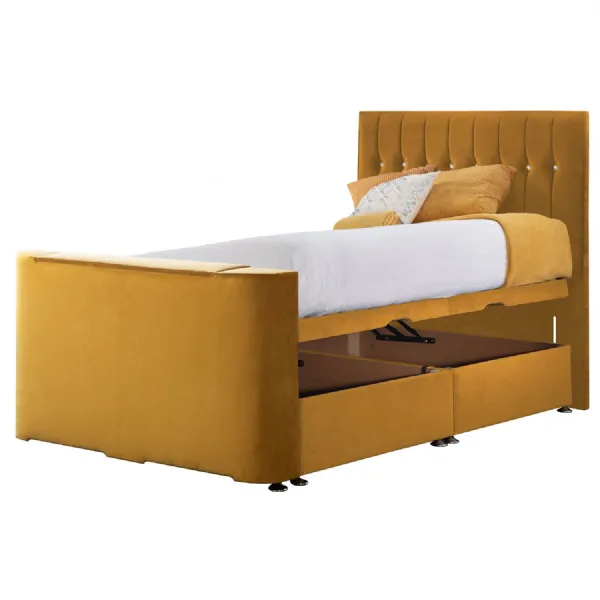 Mustard Sparkle Double TV Bed