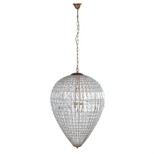 Modern Large Dome Crystal Chandelier