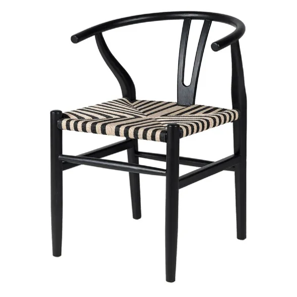 Black Birch Wishbone Dining Chair
