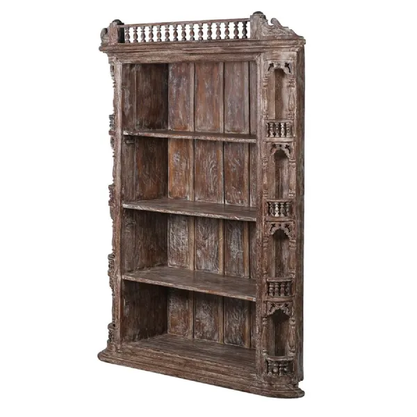 Wooden White Wash Bookcase