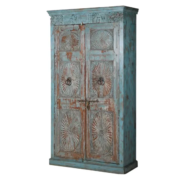 Blue Wooden Almirah