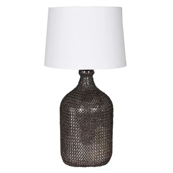 Chainmail Table Lamp with Cotton Shade