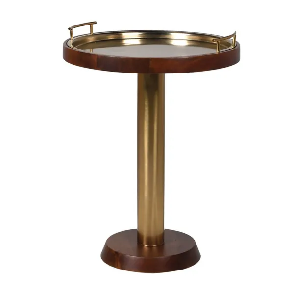 Round Gold Cocktail Table