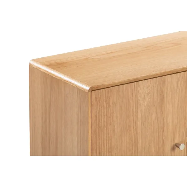 Light Oak Wooden Small Sideboard 1 Door 3 Drawers
