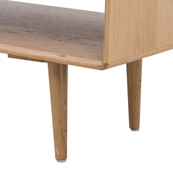 Light Oak Wooden Open Rectangular Coffee Table