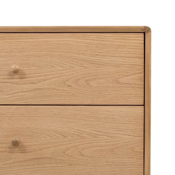 Oak Finish Large Chest of 3 Drawers