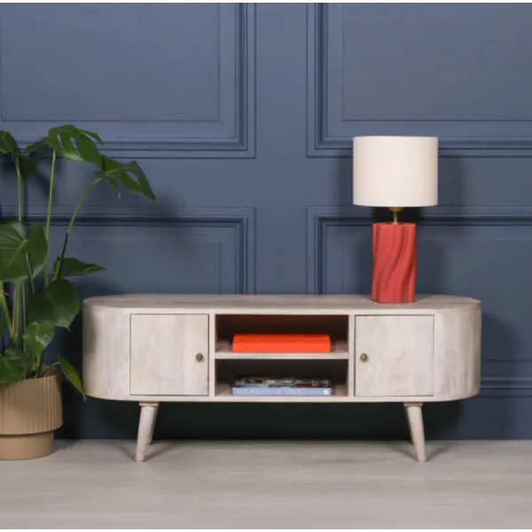 White Bleached Media Sideboard