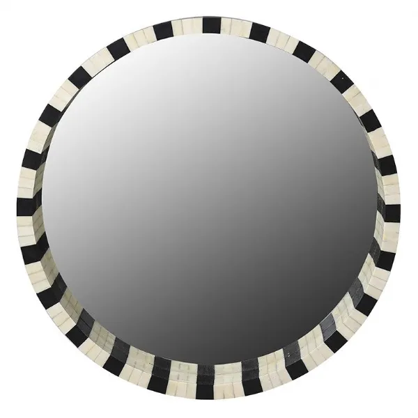 Porthole Bone Inlay Mirror