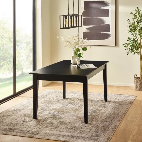 Knoxley Black Oak Rectangular 173 251cm Extending Dining Table