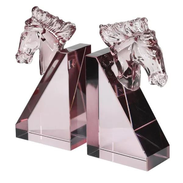 Blush Crystal Bookends