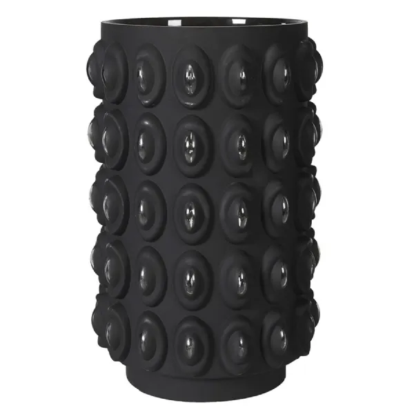 Black Bobble Glass Vase