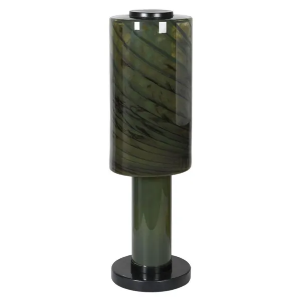 Green Glass Marble Effect Table Lamp