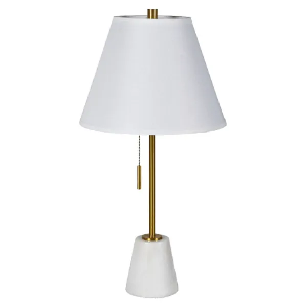 Mia Pull String Table Lamp with Linen Shade