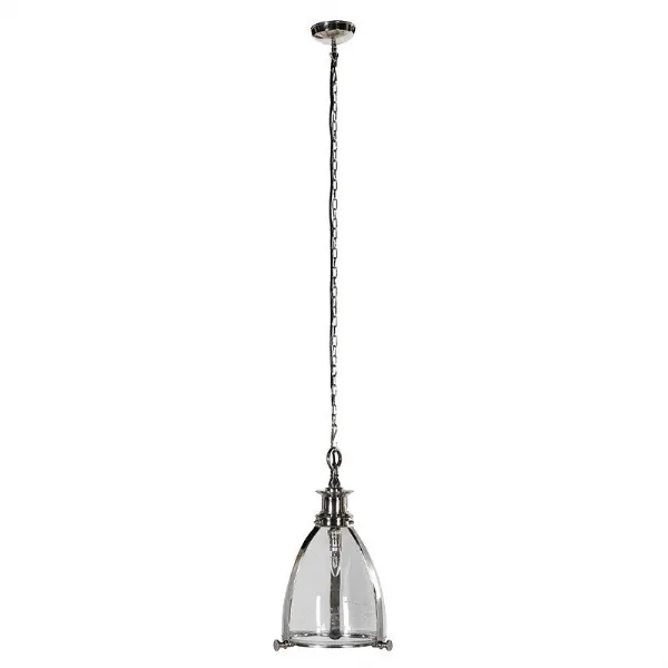 Modern Glass Dome Pendant Ceiling Light With Chain