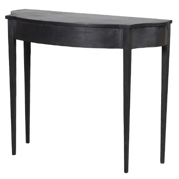 Elegant Demi Lune Metal Console Table