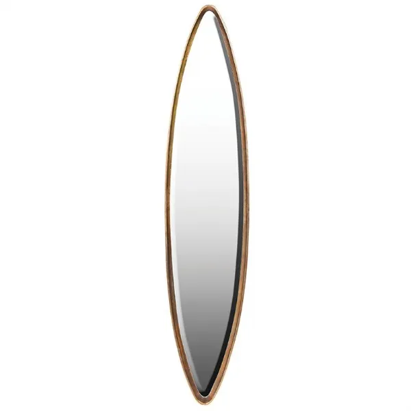 Modern Tall Slim Narrow Oval Eclipse Wall Dressing Mirror