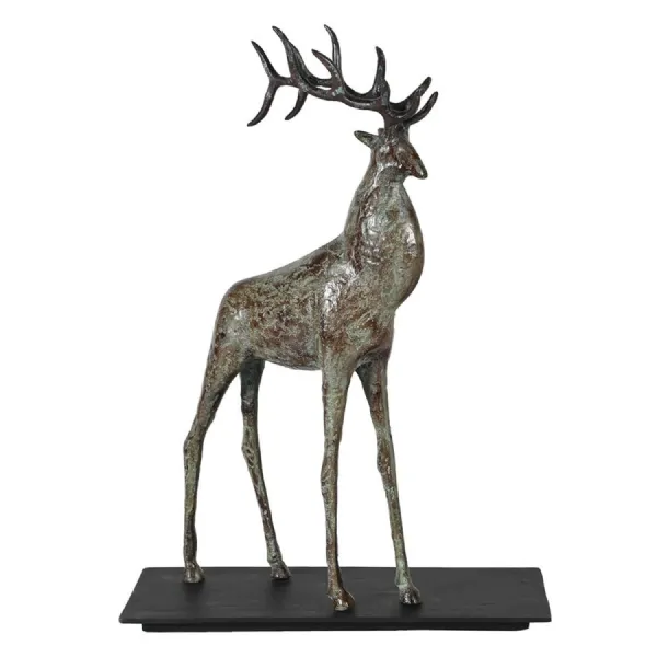 Verdigris Moose Sculpture Ornament