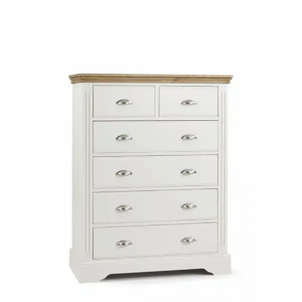 Kent Painted And Solid Oak Top 2 Over 4 Chest
