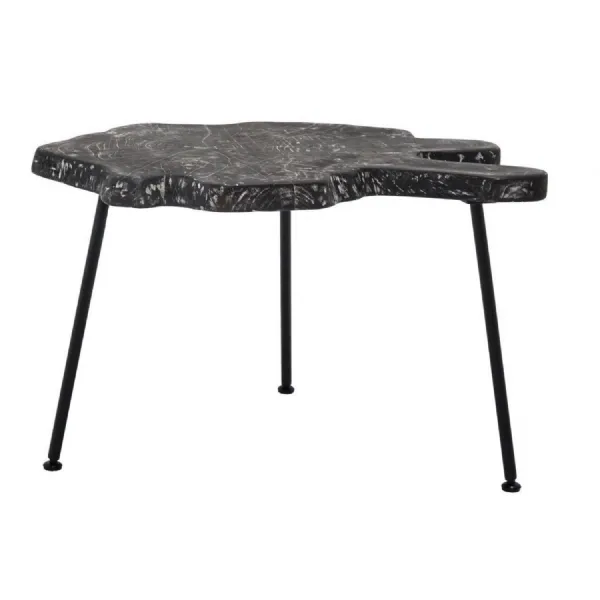 Charcoal Teak Slice Coffee Table